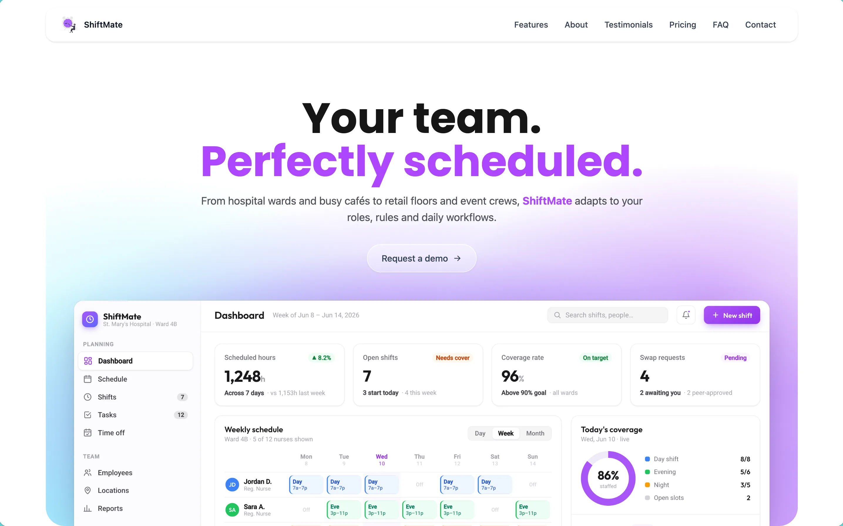 ShiftMate website